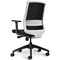 Bestuhl S30 High Back Mesh Task Chair, Height Adjustable Arms, White/Black