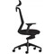 Bestuhl J1 Mesh Task Chair, Chrome Base, Headrest, Height Adjustable Arms, Black