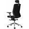 Bestuhl J1 Mesh Task Chair, Chrome Base, Headrest, Height Adjustable Arms, Black