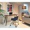 Air Workstation 1200mm Wide, Anthracite Ply Edge Top, Black Legs