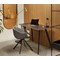 Air Workstation 1200mm Wide, Anthracite Ply Edge Top, Black Legs