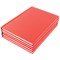 Everyday Casebound Manuscript Book, A4, Ruled, 160 Pages, Red, Pack of 5
