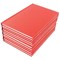 Everyday Casebound Manuscript Book, A5, Ruled, 160 Pages, Red, Pack of 10
