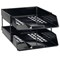 Everyday Plastic Letter Trays, Black, Pack of 12