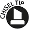Black Permanent Marker Chisel Tip (Pack of 10)