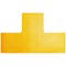Durable Permanent 'T' Floor Marking Shape, Yellow, Pack of 10