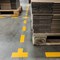 Durable Permanent 'Cross' Floor Marking Shape, Yellow, Pack of 10