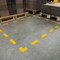 Durable Permanent 'L' Floor Marking Shape, Yellow, Pack of 10