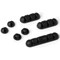 Durable Cavoline Cable Management Cable Clips, Assorted Sizes, Graphite, Pack of 7
