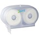2Work Micro Twin Toilet Roll Dispenser, Clear