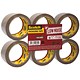 Scotch Packaging Tape, Low Noise, 50mmx66m, Buff, Pack of 6