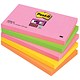 Post-it Super Sticky Notes, 76x127mm, Capetown Rainbow, Pack of 5 x 90 Notes