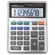 Aurora Semi-desk Calculator, 8 Digit, 3 Key, Battery/Solar Power, Grey
