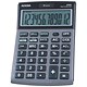 Aurora Semi-desk Calculator, 12 Digit, 3 Key, Battery/Solar Power, Silver
