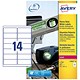 Avery Heavy Duty Laser Labels, 14 per Sheet, 99.1x38.1mm, White, L7063-20, 280 Labels
