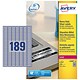 Avery Heavy Duty Laser Labels, 189 per Sheet, 25.4x10mm, Silver, L6008-20, 3780 Labels