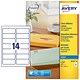 Avery Clear Addressing Inkjet Labels, 14 per Sheet, 99.1x38.1mm, J8563-25, 350 Labels