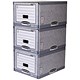 Fellowes Bankers Box, Stackable, Grey & White, Pack of 5