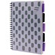 Europa Splash Project Book, A4, Ruled & Perforated, 200 Pages, Purple, Pack of 3