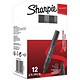 Sharpie M15 Permanent Marker, Bullet Tip, Black, Pack of 12