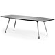Impulse Boardroom Table, 2400mm Wide, High Gloss Black