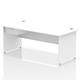 Impulse 1800mm Rectangular Desk with attached Pedestal, Panel End Leg, White