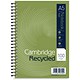 Cambridge Recycled Wirebound Notebook, A5, Ruled, 100 Pages, Pack of 5