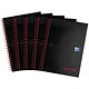 Black n' Red Recycled Wirebound Notebook, A5, Ruled & Perforated, 140 Pages, Pack of 5