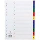 Concord Plastic Index Dividers, 1-10, A4, Assorted