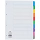 Concord Index Dividers, 10-Part, Multicoloured Mylar Tabs, A4, White