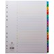 Concord Index Dividers, Extra Wide, 1-20, Multicoloured Tabs, A4, White