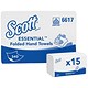 Scott Essential 1-Ply Interfold Hand Towels, White, Pack of 5100