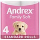 Andrex Family Soft Toilet Roll, 2-Ply, 170 Sheets Per Roll, 6x4 Pack of 24