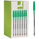 Q-Connect Ballpoint Pen, Green, Pack of 50