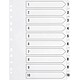 Q-Connect Plastic Index Dividers, 1-10, A4, White