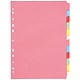 Q-Connect Subject Dividers, 12-Part, A4, Assorted