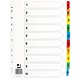 Q-Connect Index Dividers, 1-10, Multicolour Tabs, A4, White