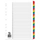 Q-Connect Index Dividers, 1-31, Multicolour Tabs, A4, White