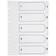 Q-Connect Reinforced Board Index Dividers, 1-5, Clear Tabs, A4, White