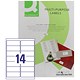 Q-Connect Multi-Purpose Label, 99.1x38.1mm, 14 per Sheet, Pack of 500 Sheets