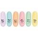 Q-Connect Fun Mini Highlighter Pens, Pastel Assorted, Pack of 6