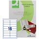 Q-Connect Multi-Purpose Label, 99.1x34mm, 16 per Sheet, Pack of 100 Sheets