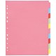 Q-Connect Subject Dividers, Extra Wide, 10-Part, A4, Assorted