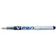 Pilot V Disposable Fountain Pen, White Barrel with Iridium Nib, Blue, Pack of 12