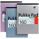 Pukka Pad Headbound Refill Pad, A4, Ruled with Margin, 160 Pages, Assorted Colours, Pack of 6