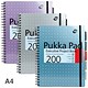 Pukka Pad Project Wirebound Notebook, A4, Ruled & Perforated, 200 Pages, Pack of 3