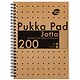 Pukka Pad Kraft Jotta Notebook, A5, Ruled & Perforated, 200 Pages, Brown, Pack of 3