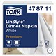 Tork LinStyle Dinner Napkins 4 Fold White (Pack of 50)