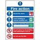 Safety Sign Fire Action Symbol A5