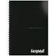 Silvine Luxpad Recycled Professional Wirebound Notebook, A5, Ruled & Perforated, 160 Pages, Black, Pack of 5